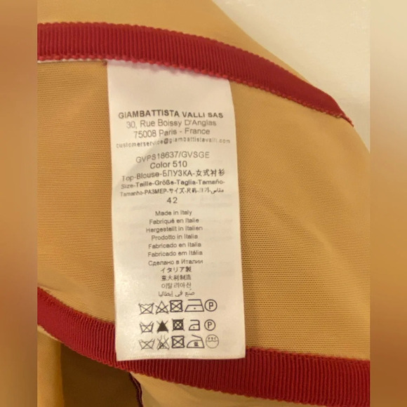 Giambattista Valli Corset Crop Top Blouse Red size 6 - Picture 4 of 12